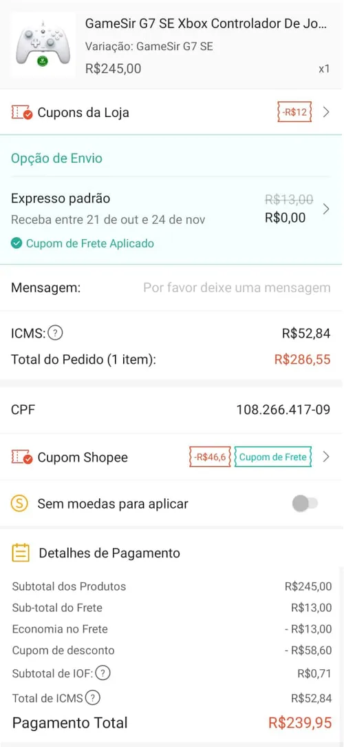 Imagem na descrição da promoção