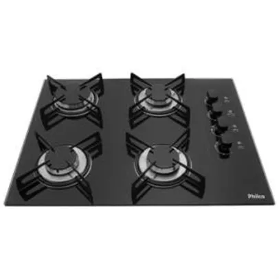 Efacil - Fogão Cooktop 4 Bocas Cook Chef Preto Bivolt - Philco