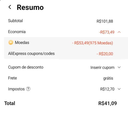 Imagem na descrição da promoção