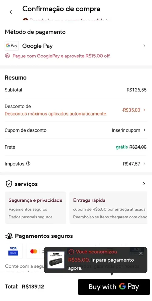 Imagem na descrição da promoção