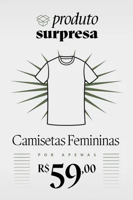 CAMISETA FEMININA SURPRESA CORES VARIADAS RSV