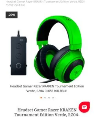 Headset Gamer Razer KRAKEN Tournament Edition - R$480