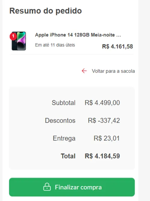 Imagem na descrição da promoção