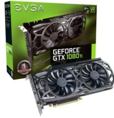 Placa de Vídeo VGA NVIDIA EVGA GEFORCE GTX 1080 Ti Black Edition ICX Cooler e LED R$ 3.038