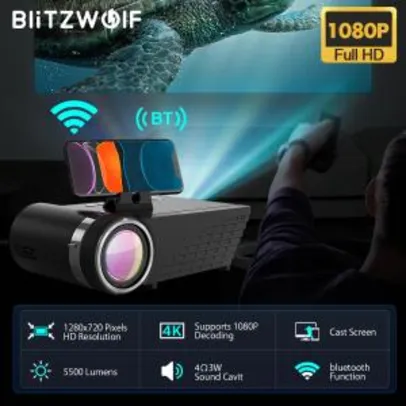 Projetor Blitzwolf® BW-VP8 5500Lumens | R$652