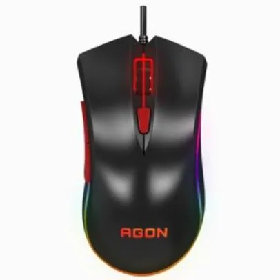 Mouse AOC Gamer Agon AGM3050/D 4000dpi com efeitos de luz RGB - R$90