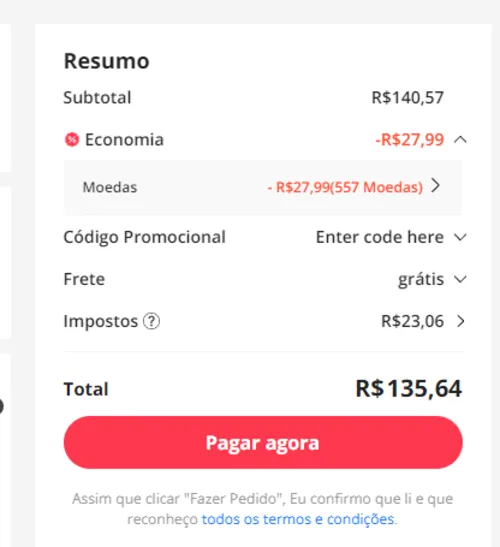 Imagem na descrição da promoção