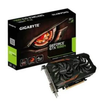Placa de Vídeo Gigabyte GeForce GTX 1050Ti OC 4GB GV-N105TOC-4GD
R$599