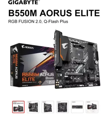 GIGABYTE-Placa-mãe Aorus Elite, soquete AMD B550, AM4 DDR4 (Boleto)