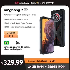 [DoBrasil] Smartphone Cubot KING KONG 9 6,6" 12 GB RAM 256 GB Preto