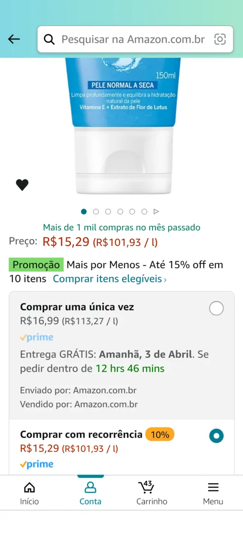 Imagem na descrição da promoção