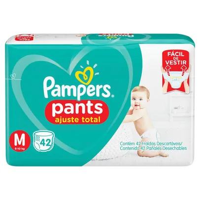 (L4P2) Fralda Pampers Pants Ajuste Total M 42 Unidades