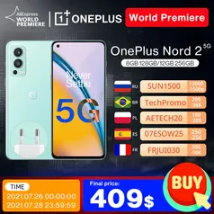 Smartphone Oneplus Nord 2 5G 8GB 128GB - Versão Global | R$2.210