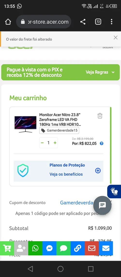 Imagem na descrição da promoção