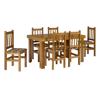 Conjunto De Mesa e 6 Cadeiras 153/20 Cerejeira