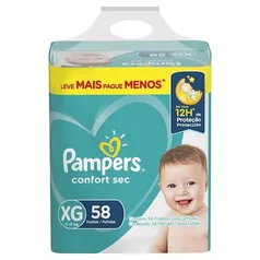 Fralda Pampers Confort Sec Super Tamanho XG 58 Unidades