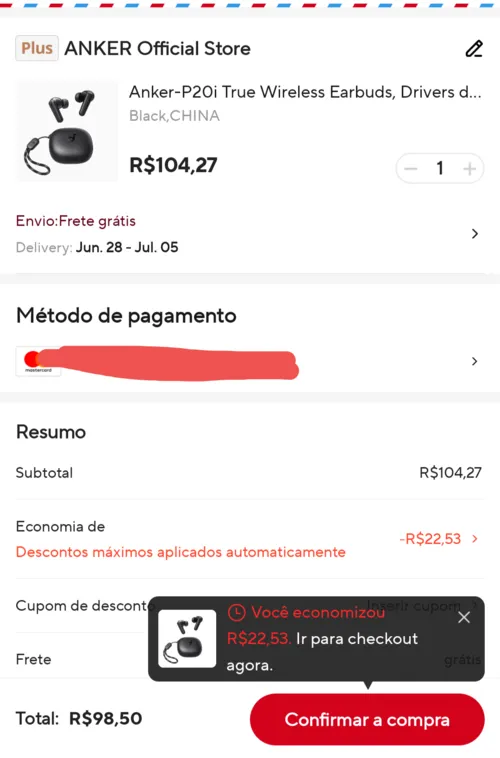 Imagem na descrição da promoção