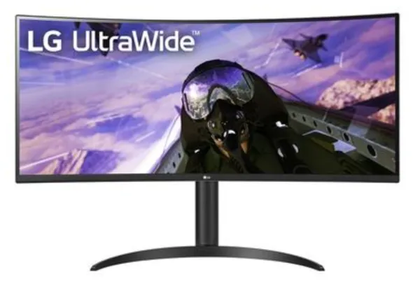 Monitor Gamer LG 34 LED Ultra Wide, 165 Hz, QHD, 1ms, HDMI/DisplayPort, 99% sRGB, FreeSync Premium, HDR 10, VESA, Preto - 34WP65C-B