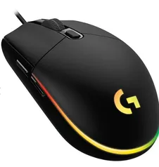 Mouse Gamer Logitech G203 LIGHTSYNC RGB, Efeito de Ondas de Cores, 6 Botões Programáveis e Até 8.000