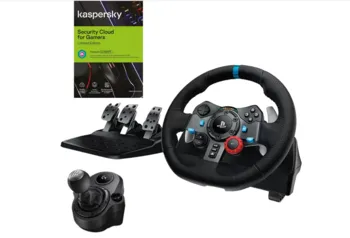 Volante G29 PS/PC Racing Wheel Logitech + Câmbio Driving Force Shifter + Kaspersky