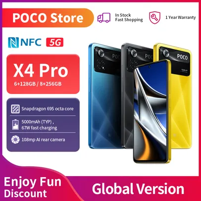 Xiaomi Poco x4 pro 5g nfc smartphone 6gb +128gb