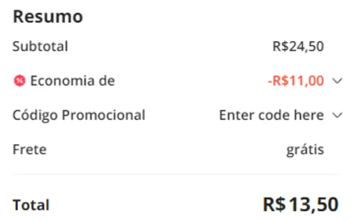 Imagem na descrição da promoção