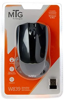 Targus MOUSE SEM FIO WIRELESS 3 BOTÕES 1.000DPI - 2.4GHZ, PRETO, AMW839LA