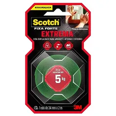 [Rec] Scotch, 3M, Fixa Forte, Fita Dupla Face, Fixação Extrema, 24mm x 2m