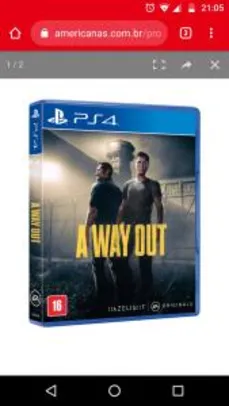 Game A Way Out - PS4 R$ 40