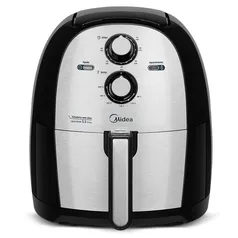 Fritadeira Sem Óleo Air Fryer Midea FRA50S1 5.5L – Preta/Inox R$477