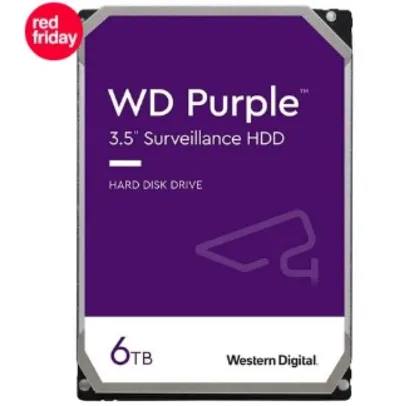 [ AME R$793 ] Western Digital 6TB wd Purple Surveillance Interno Hard Drive hdd 64 mb Cache