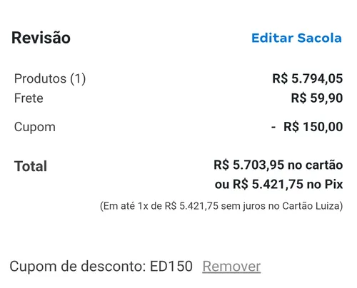 Imagem na descrição da promoção