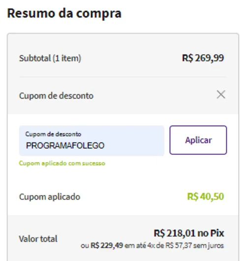 Imagem na descrição da promoção