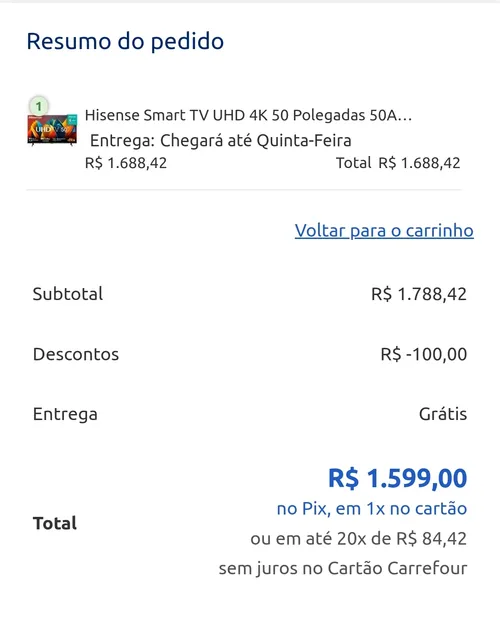 Imagem na descrição da promoção