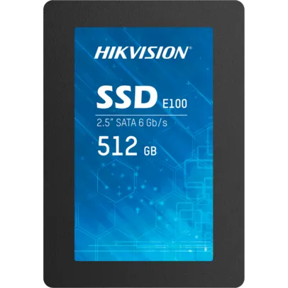 SSD Hikvision E-100 512GB , SATA III Leitura 560MBs e Gravação 510MBs, HS-SSD-E100-512GB
