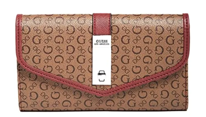 [PRIME] Carteira Cedar Flap, Guess, Feminino, Preto Estampado, Un