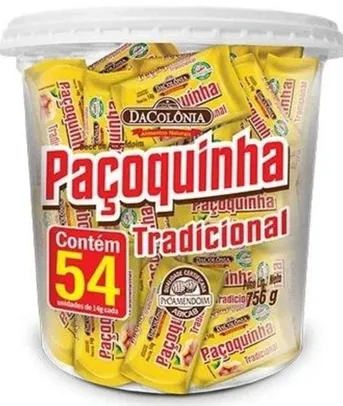 Paçoca Rolha Tradicional Com 54 unidades Da Colônia 