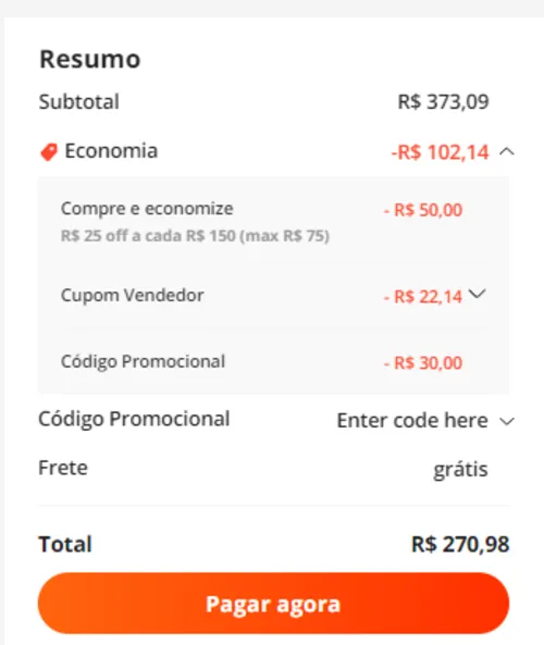 Imagem na descrição da promoção