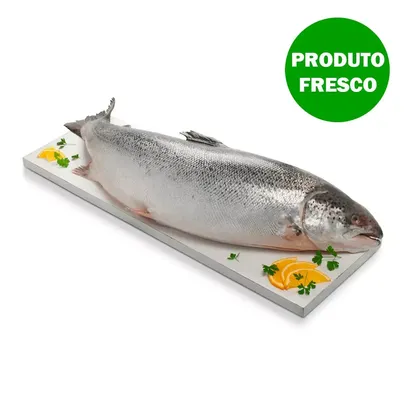 Salmão Inteiro Fresco Aprox. 4Kg ( R$ 36/kg)