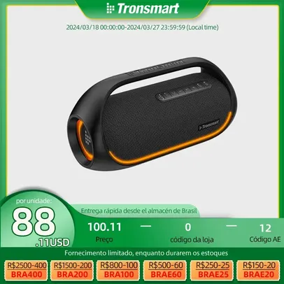 [BR] Tronsmart BANG Caixa de Som Bluetooth 60w com Função PowerBank, Ipx6 Impermeável