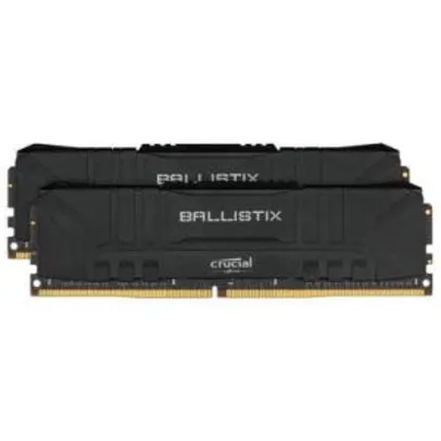 Memória RAM ddr4 16GB 2x8 Crucial Ballistic 2666Mhz R$485