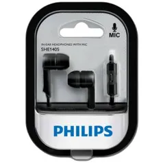 Fone De Ouvido Intra Microfone Philips She1405 Preto - R$18