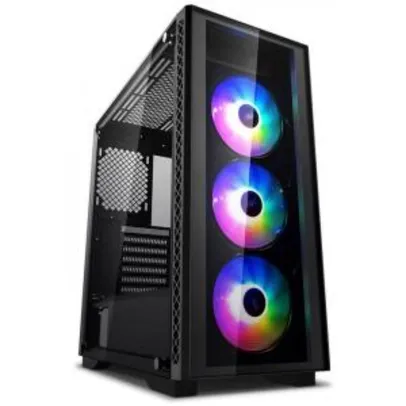 Gabinete Gamer DeepCool Matrexx 50, Mid Tower, S-Fan, Vidro temperado, Black, S-Fonte, DP-ATX-MATREXX50-BR