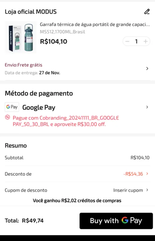 Imagem na descrição da promoção