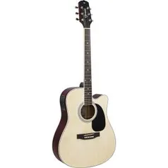 Violão Eletroacústico Dreadnought Aço GDC-1 CEQ Natural Satin GIANNINI - R$391