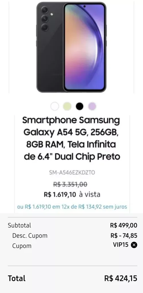 Imagem na descrição da promoção