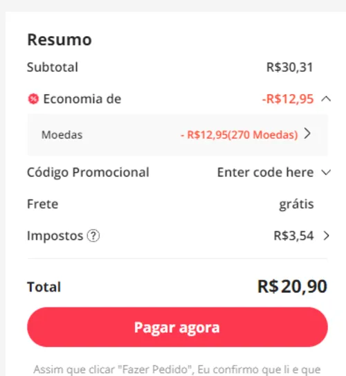 Imagem na descrição da promoção