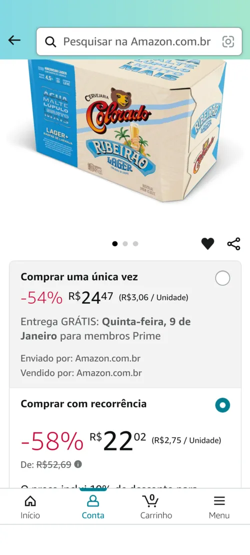 Imagem na descrição da promoção