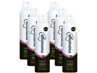 Desodorante Aerosol Antitranspirante Feminino Monange Invisível | 150 ml | 6 unidades - R$ 39