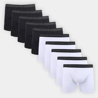 Kit Cueca Boxer Underwear C/ 10 Peças